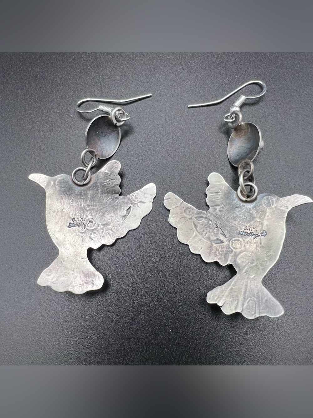 Native American Bird Earrings by Gabrielle Yazzie - Picture 4 of 7
